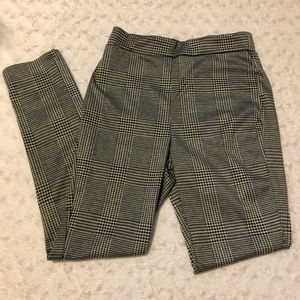 LOVE TREE Yellow/Black/White Plaid Soft Pants